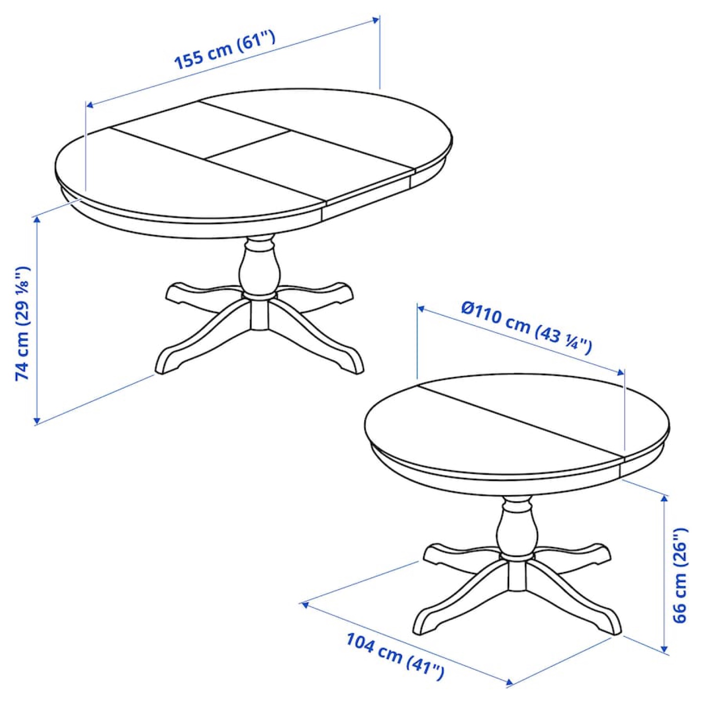 IKEA Ingatorp White Extending Dining Table & 6 Chairs - photo 5