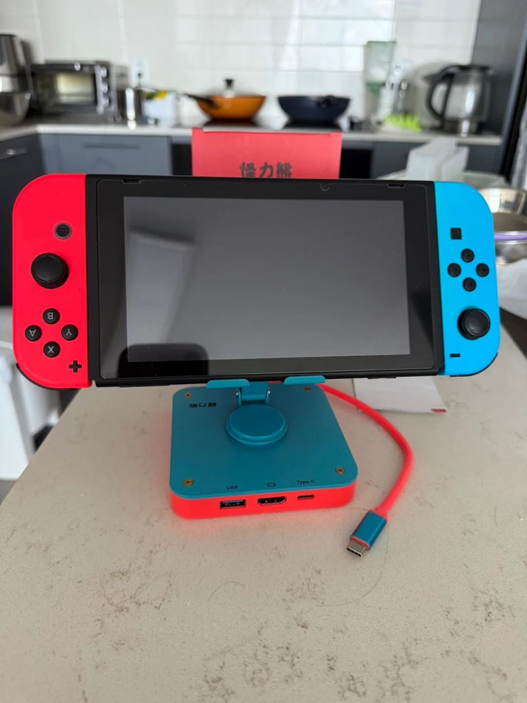 Nintendo Switch 360° Rotatable Stand with Hub image indicator(5)