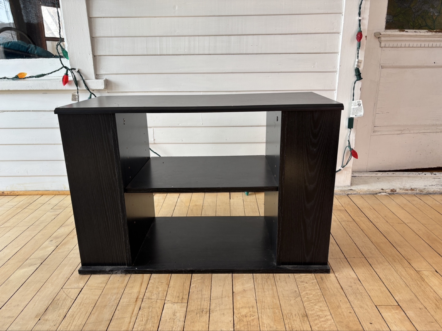 Black Wooden Media Console - photo 2