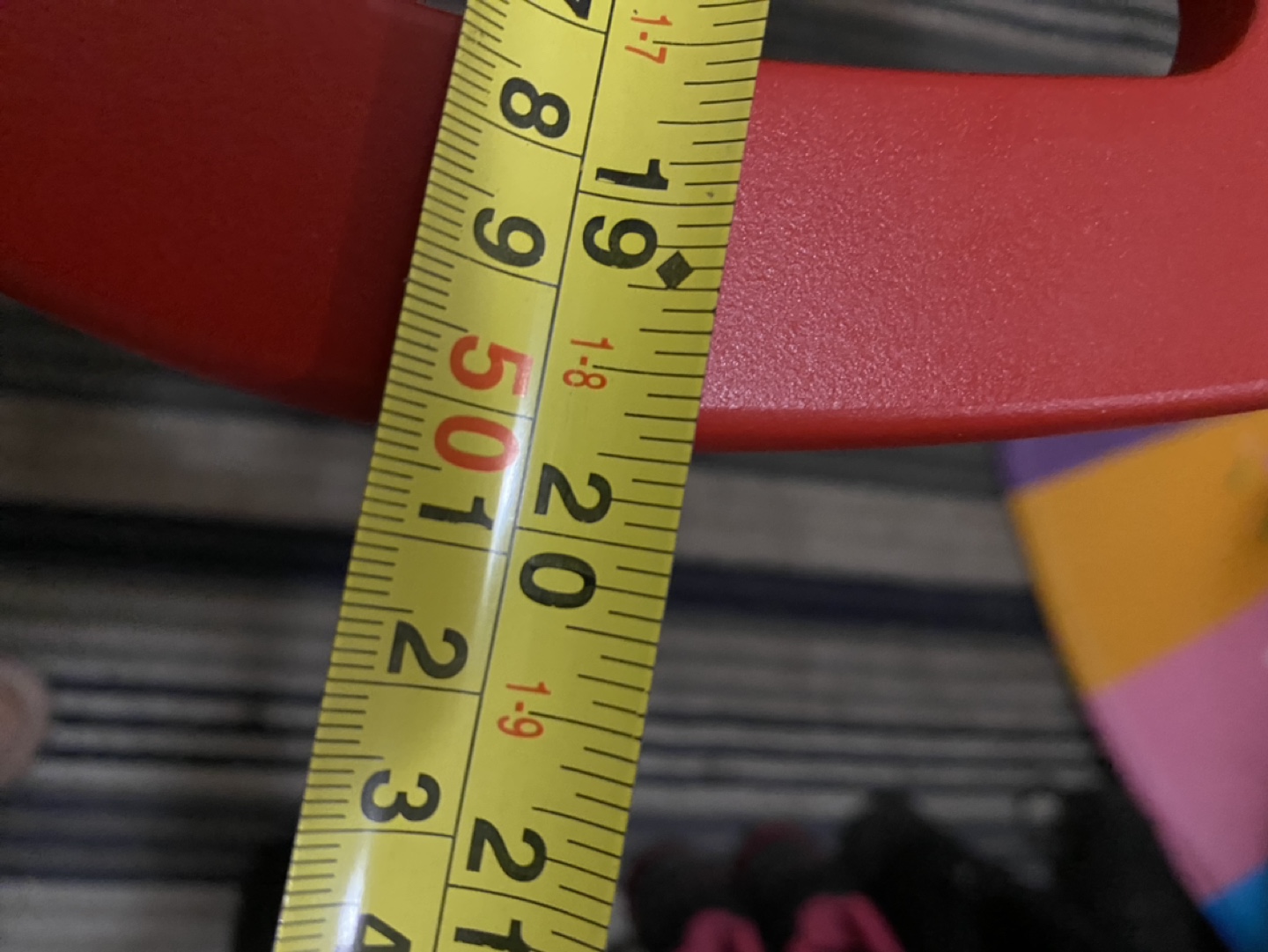 Red Adjustable Height Table - photo 3