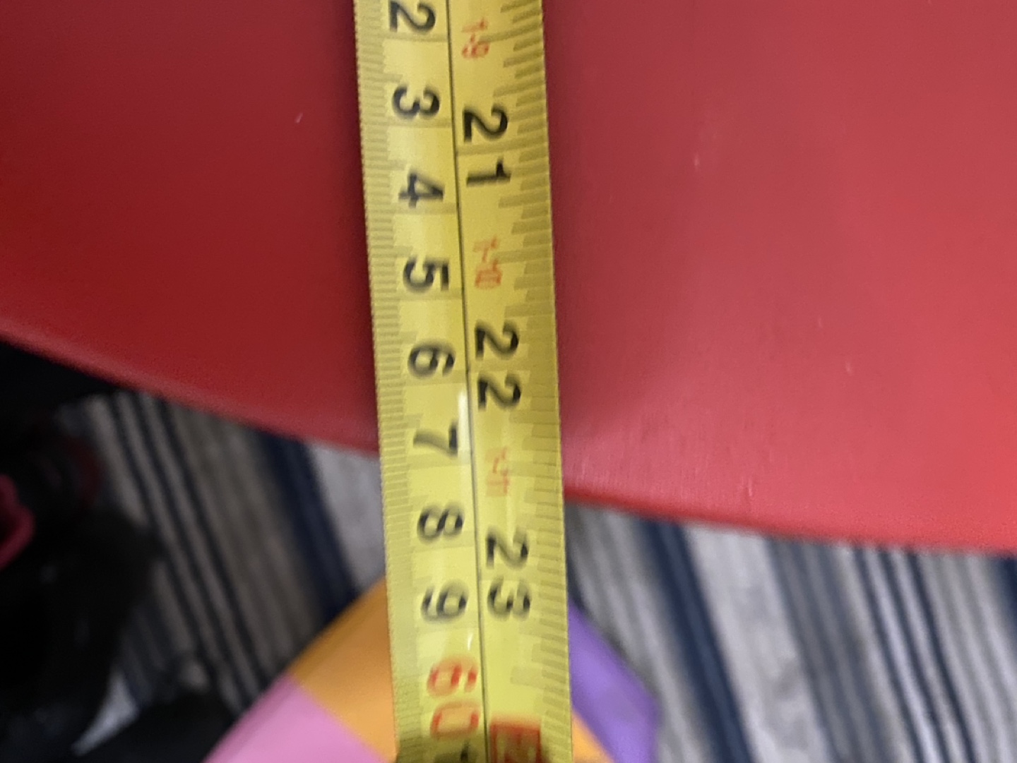 Red Adjustable Height Table - photo 4