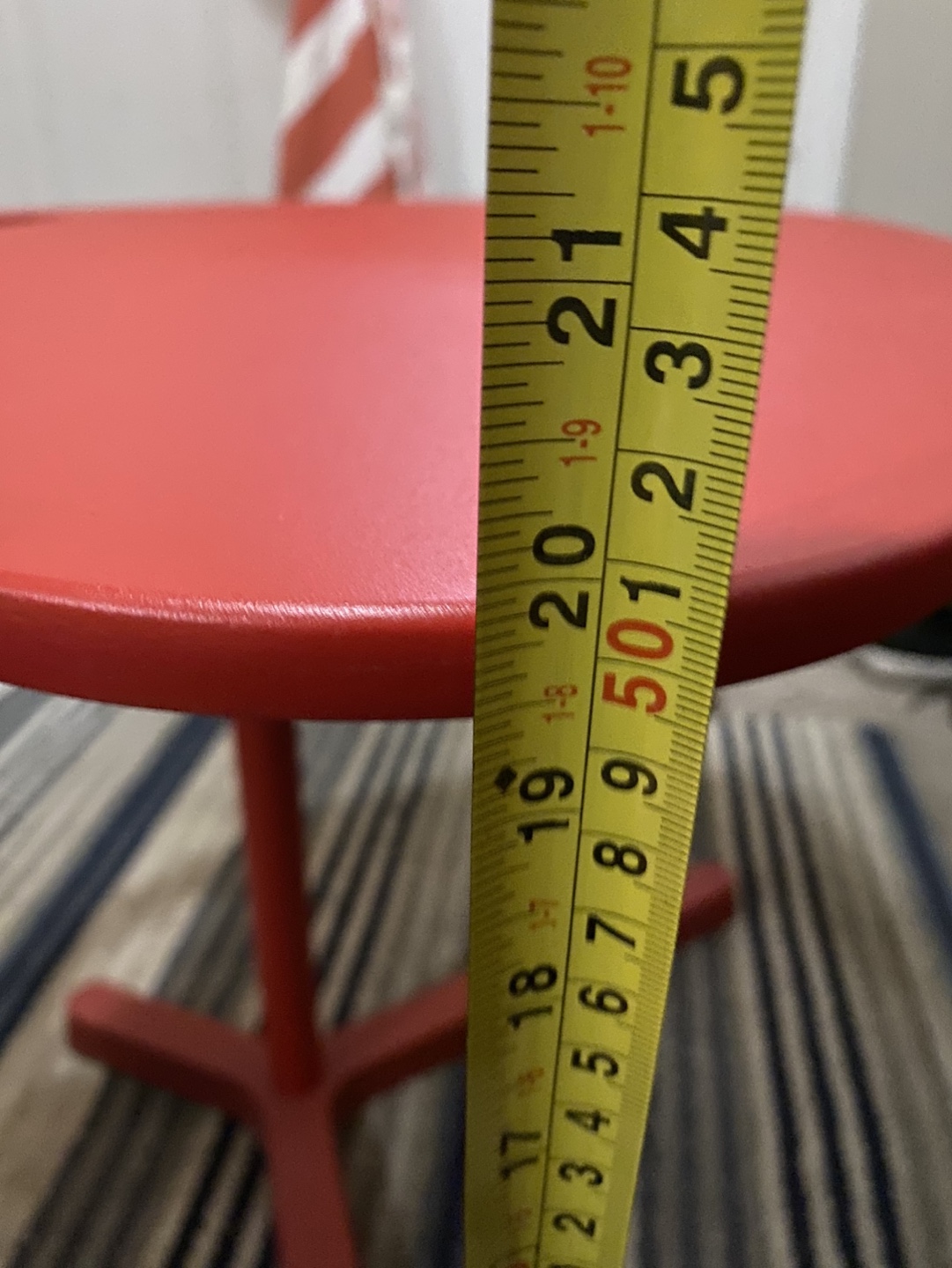 Red Adjustable Height Table - photo 5