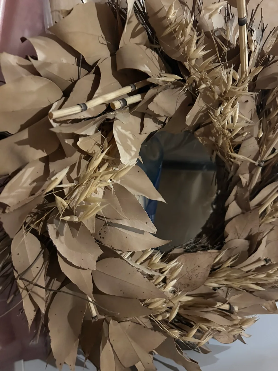 Dried Leaf and Wheat Wreath thumbnail