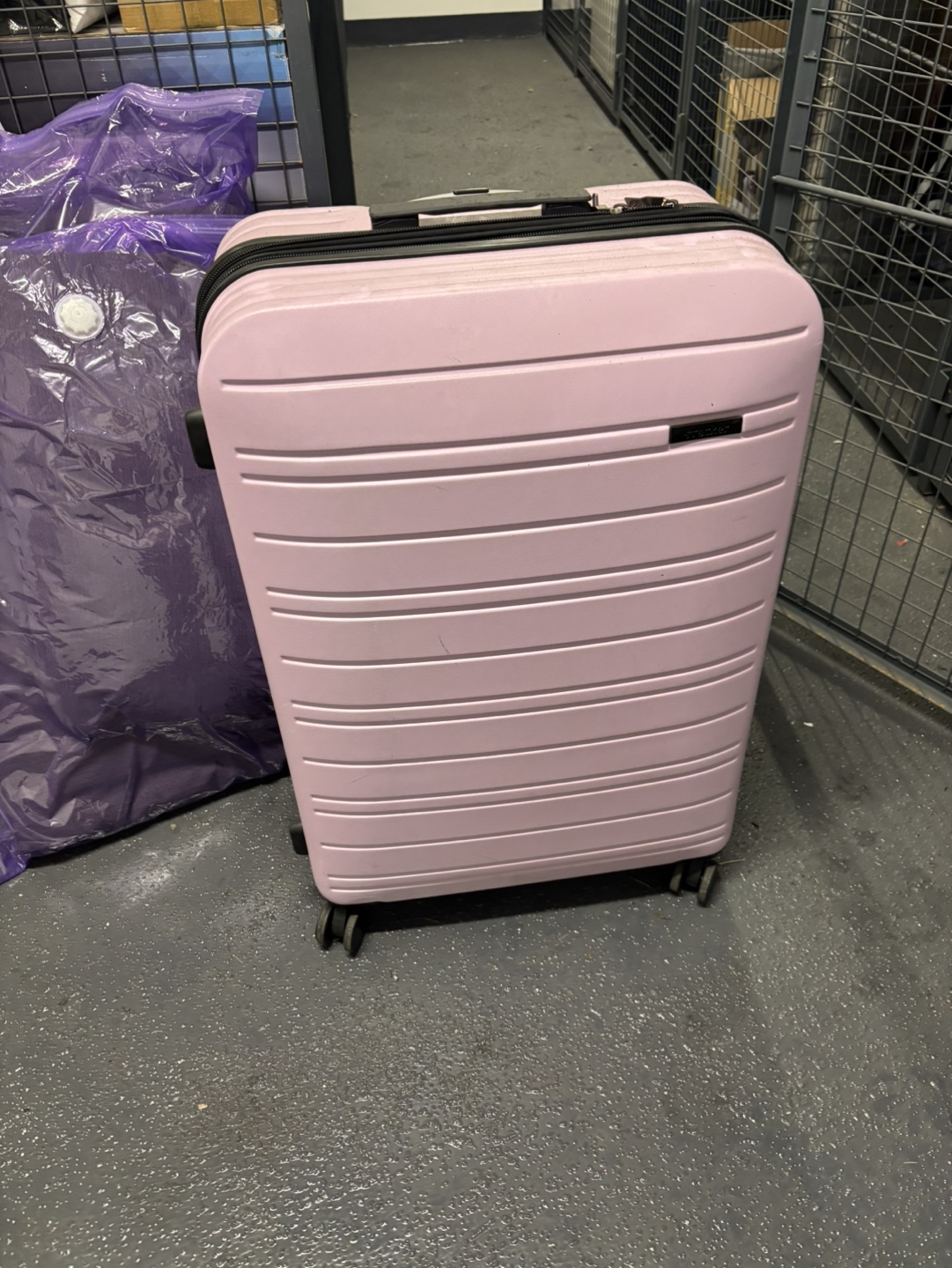 Pink Suitcase on Wheels