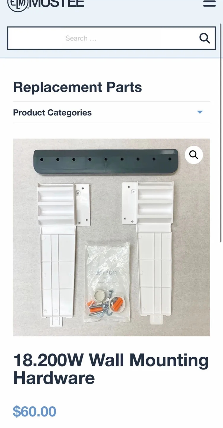 18.200W Wall Mounting Hardware for Whirlpool Washer image indicator(2)