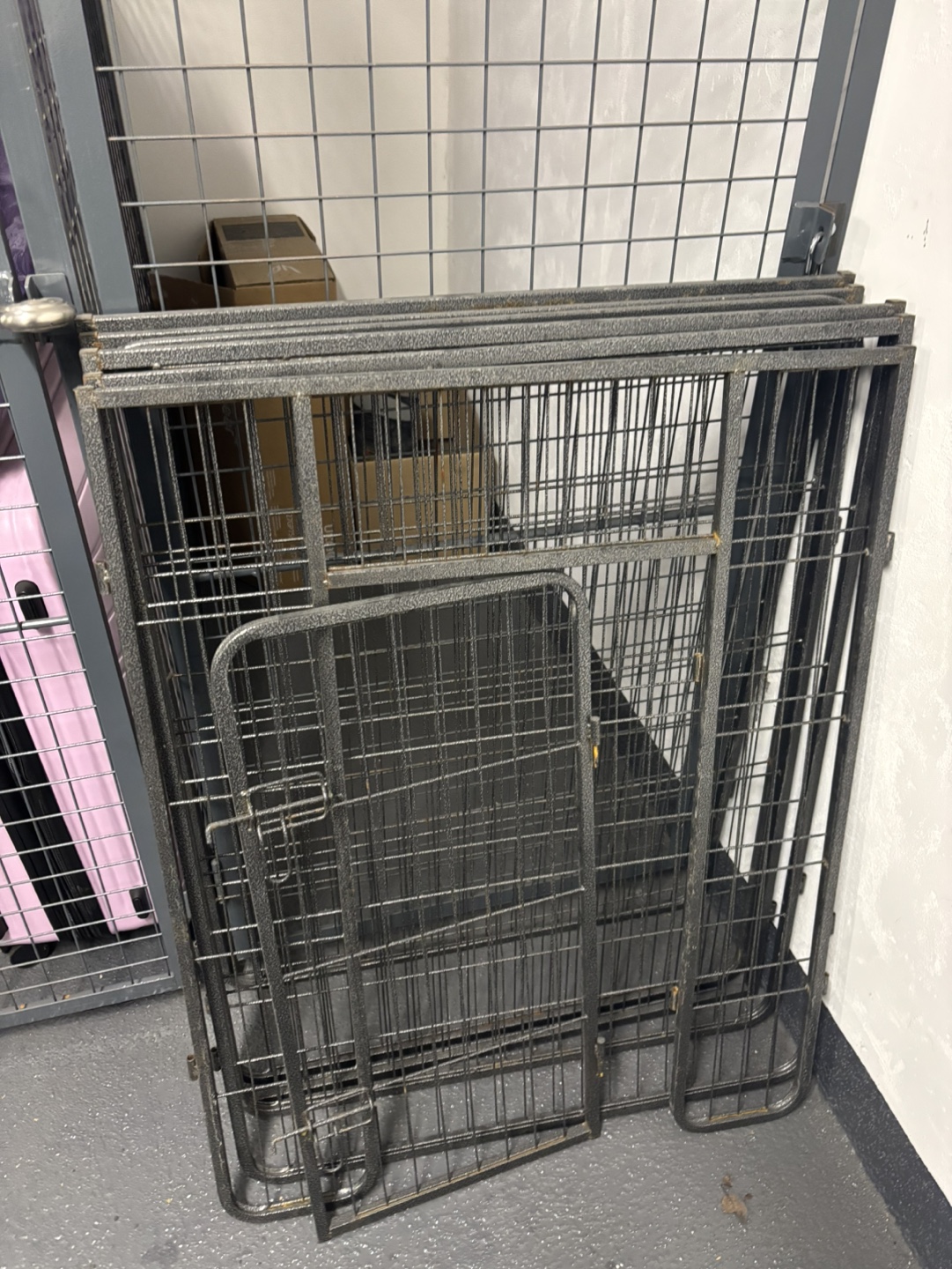 Black Metal Dog Crate Panels