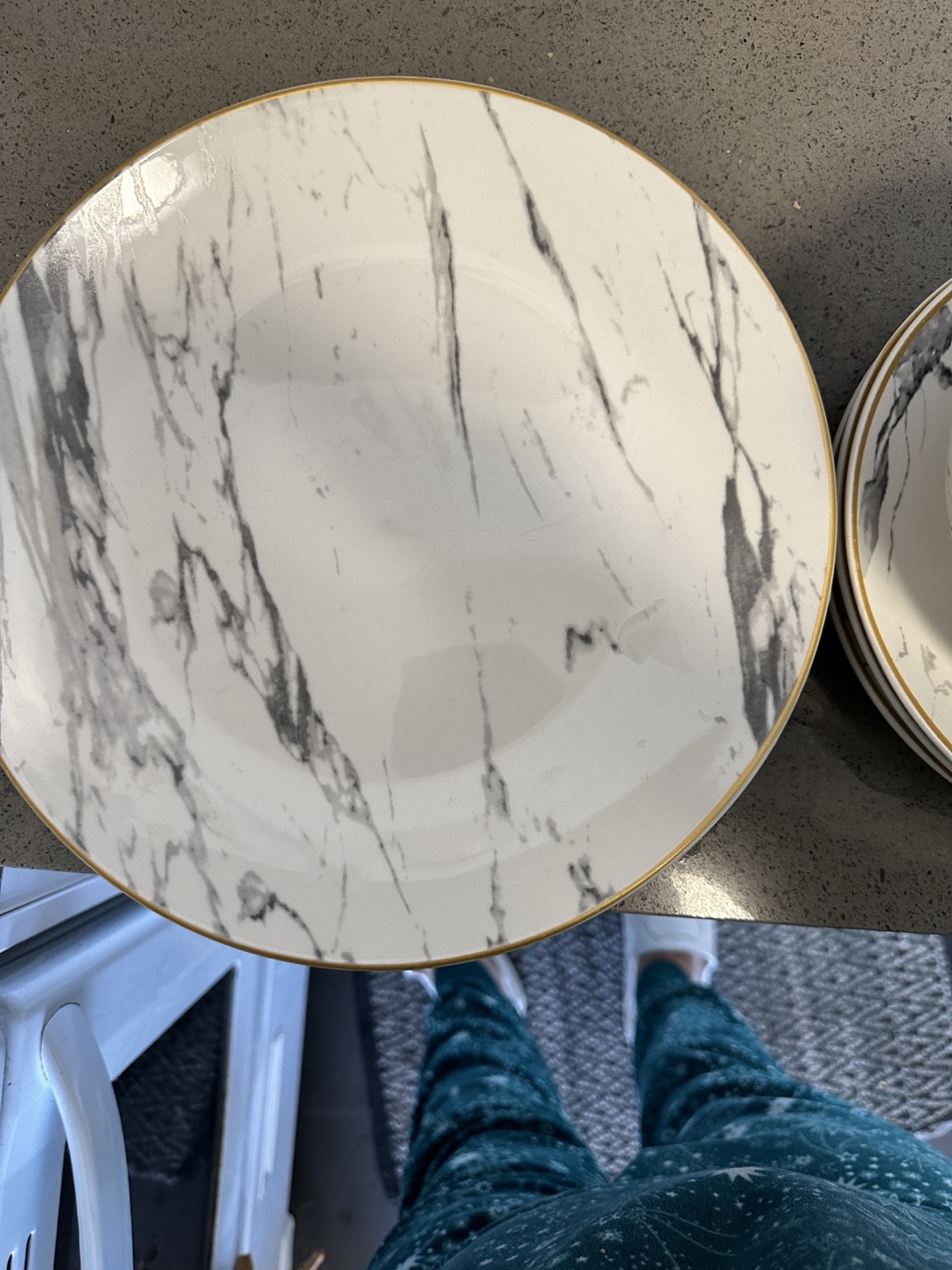 Mainstay Elegant Marble Dinnerware Set - photo 4