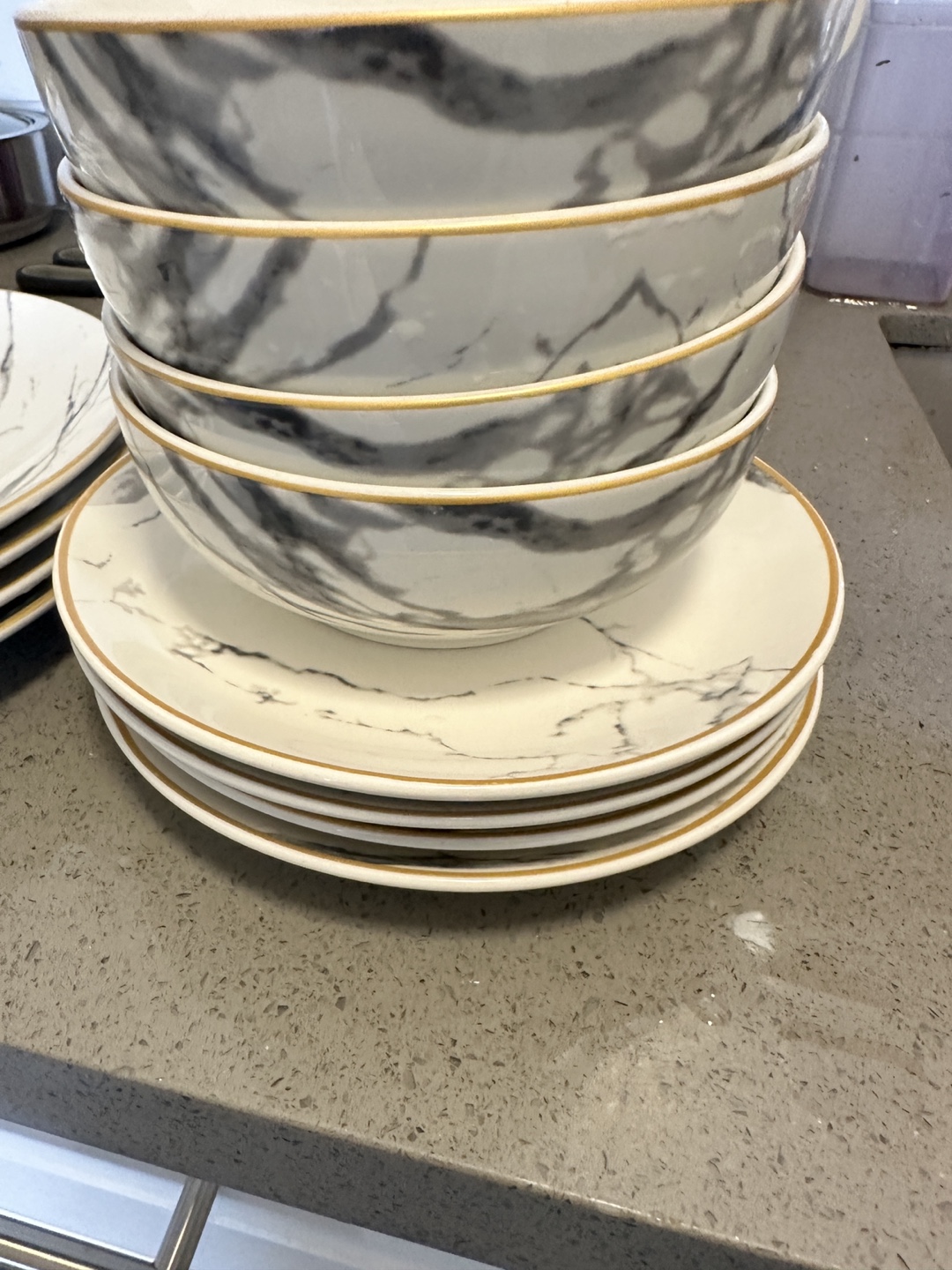 Mainstay Elegant Marble Dinnerware Set - photo 5