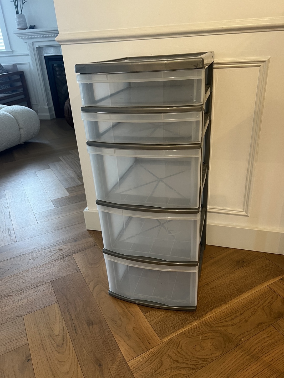 Five-Drawer Plastic Storage Organizer