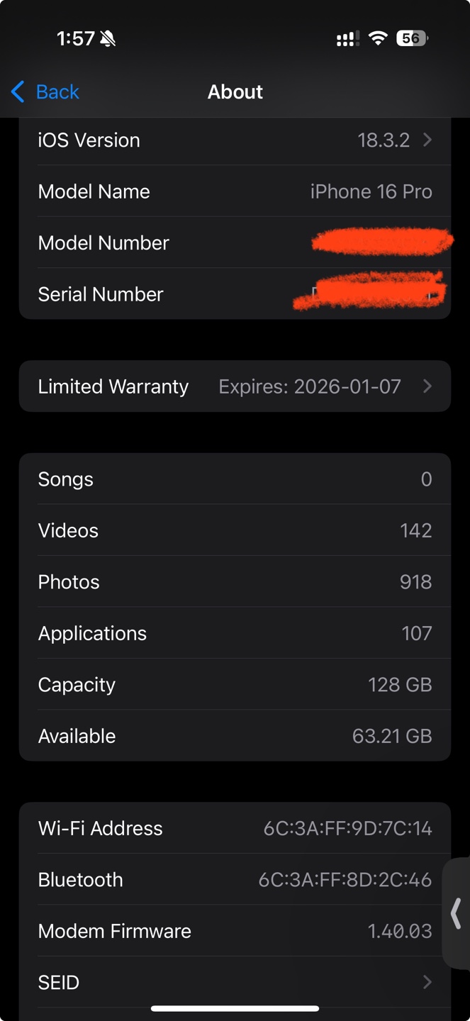 iPhone 16 Pro - 128GB - Excellent Condition