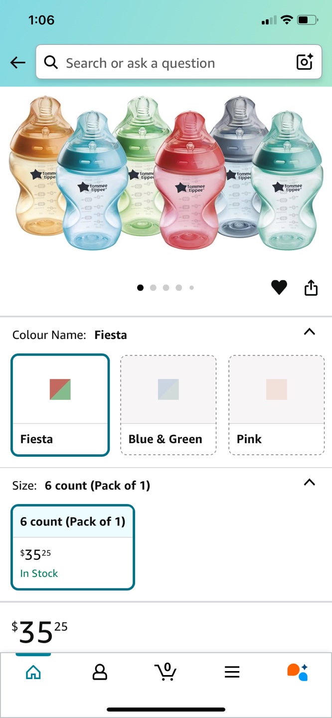 Tommee Tippee  Baby Bottles - 6 Pack 💚
