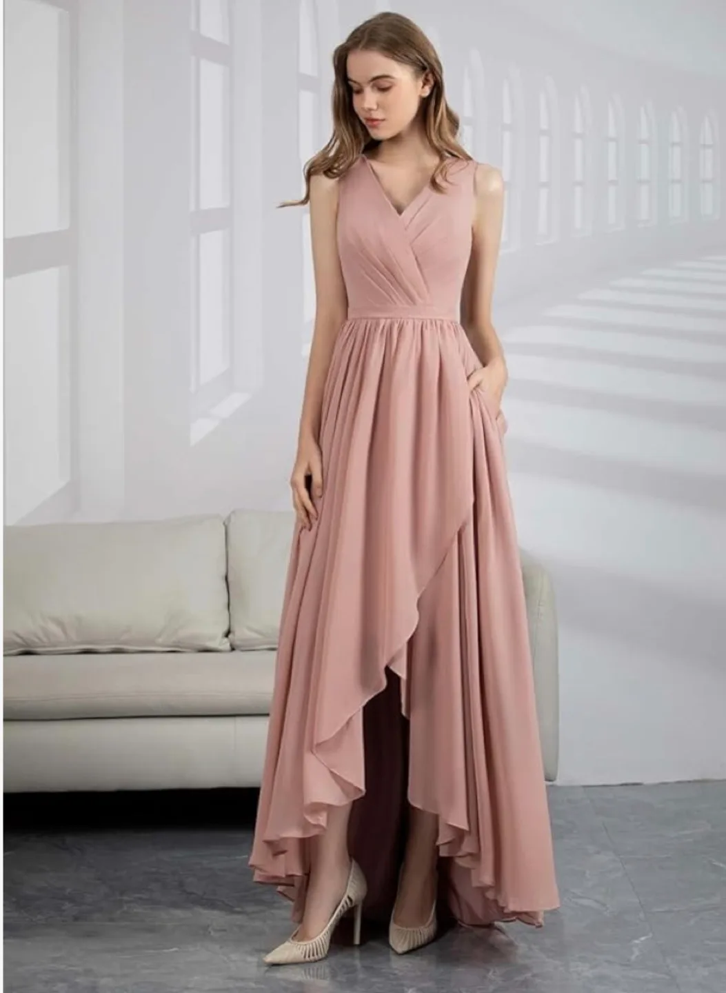 Prom, Wedding, Party, Bridesmaid Dress | Pink image indicator(2)