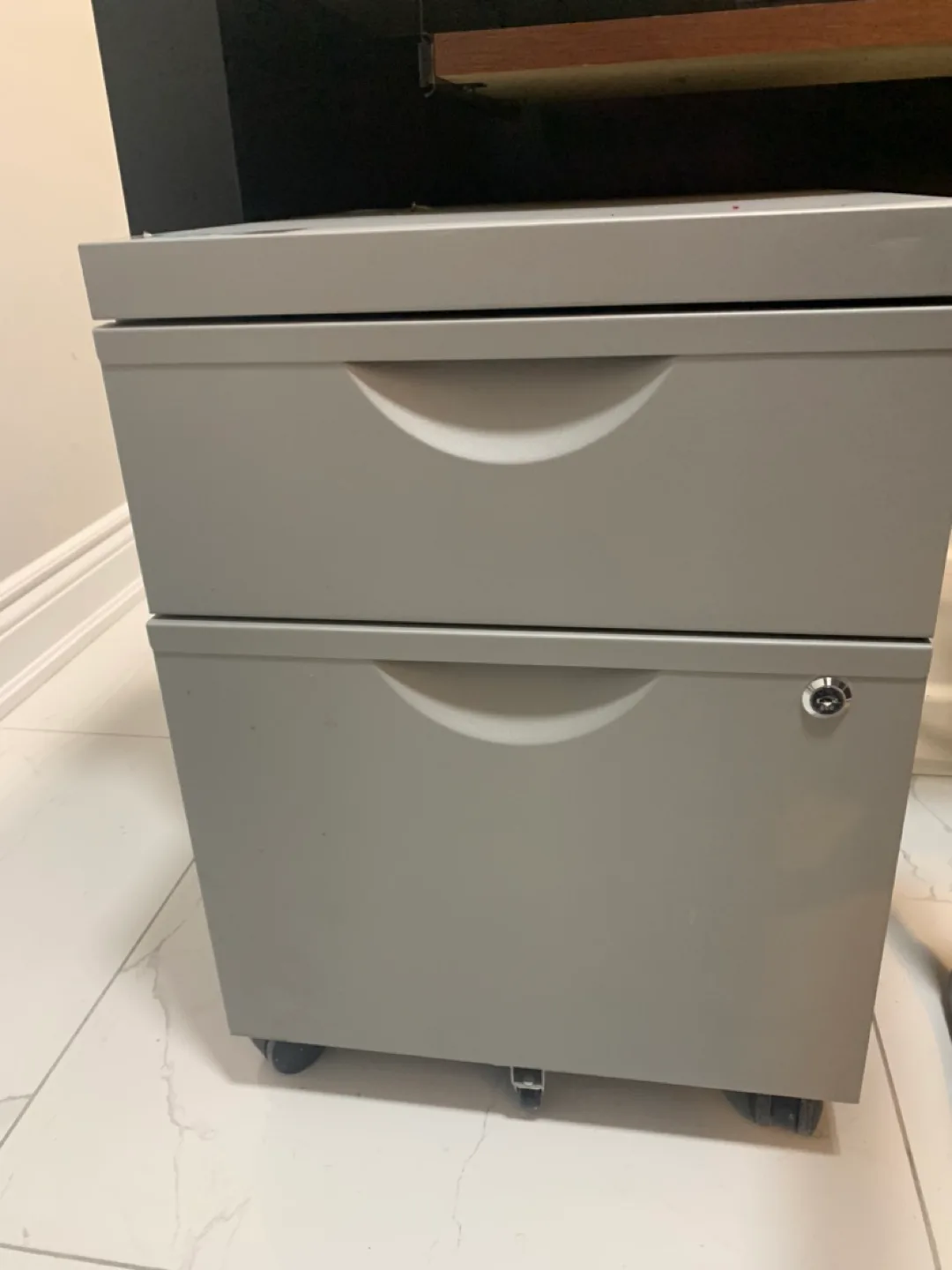 Two Grey Mobile Filing Cabinet thumbnail