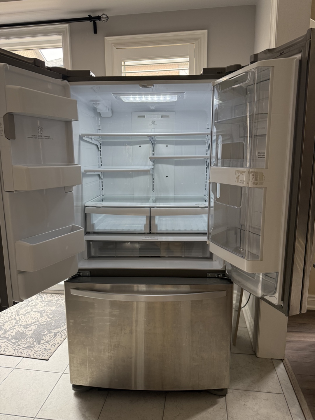 Stainless Steel French Door Refrigerator - Good Condition - photo 3