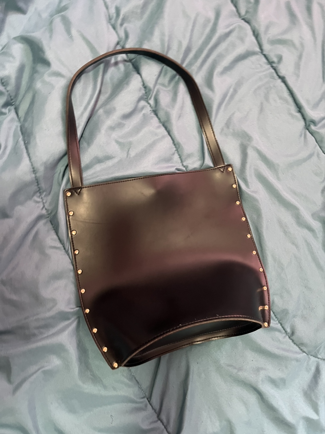 Black Studded Bucket Bag - photo 2