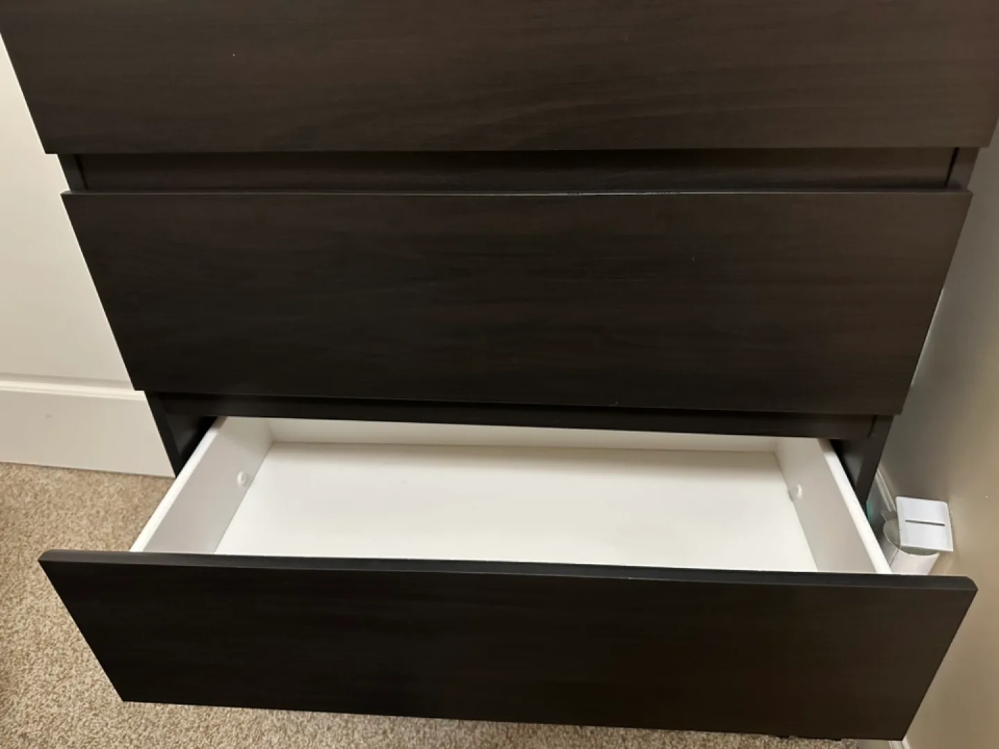 IKEA MALM Five-Drawer Chest - Dark Brown image indicator(3)