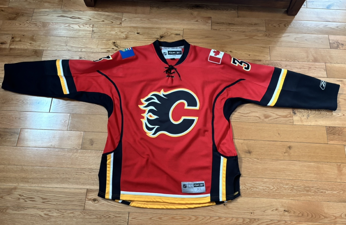 Dion Phaneuf #3 Autographed Calgary Flames Jersey-Size XL
