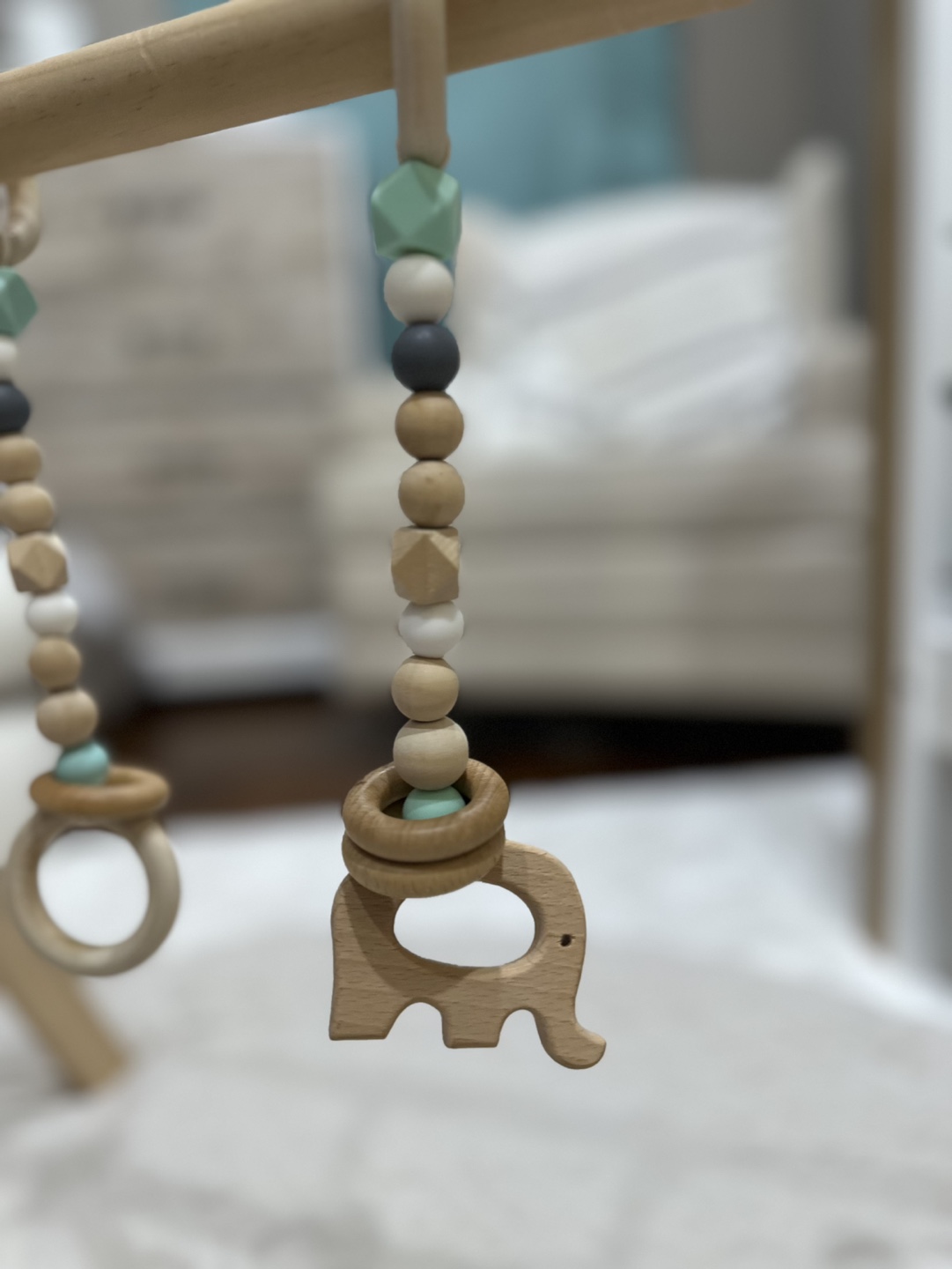 Wooden Baby Gym Playset with Toys - photo 3