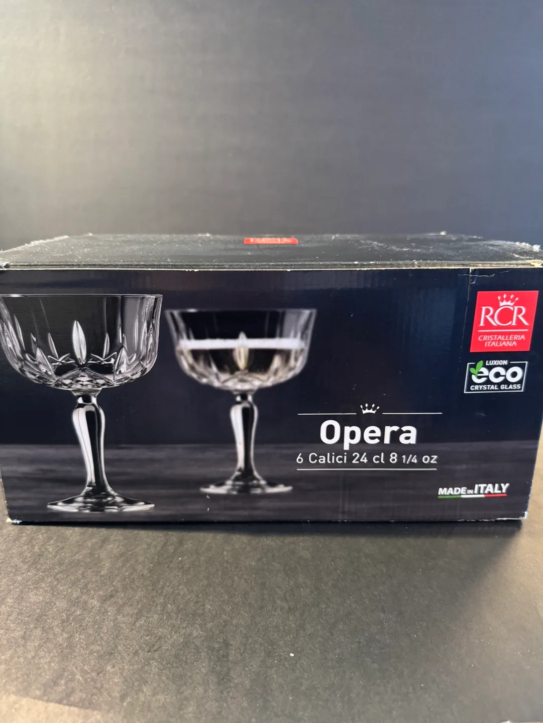 Set of Six Crystal Champagne Coupes image indicator(6)