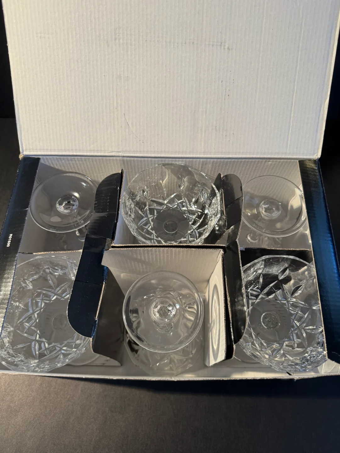 Set of Six Crystal Champagne Coupes image indicator(5)