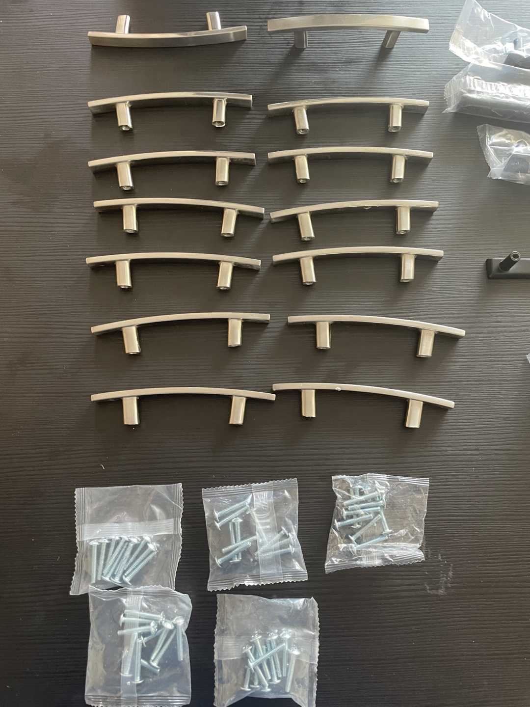 Cabinet Hardware Lot: Brushed Nickel & Matte Black Pulls & Knobs