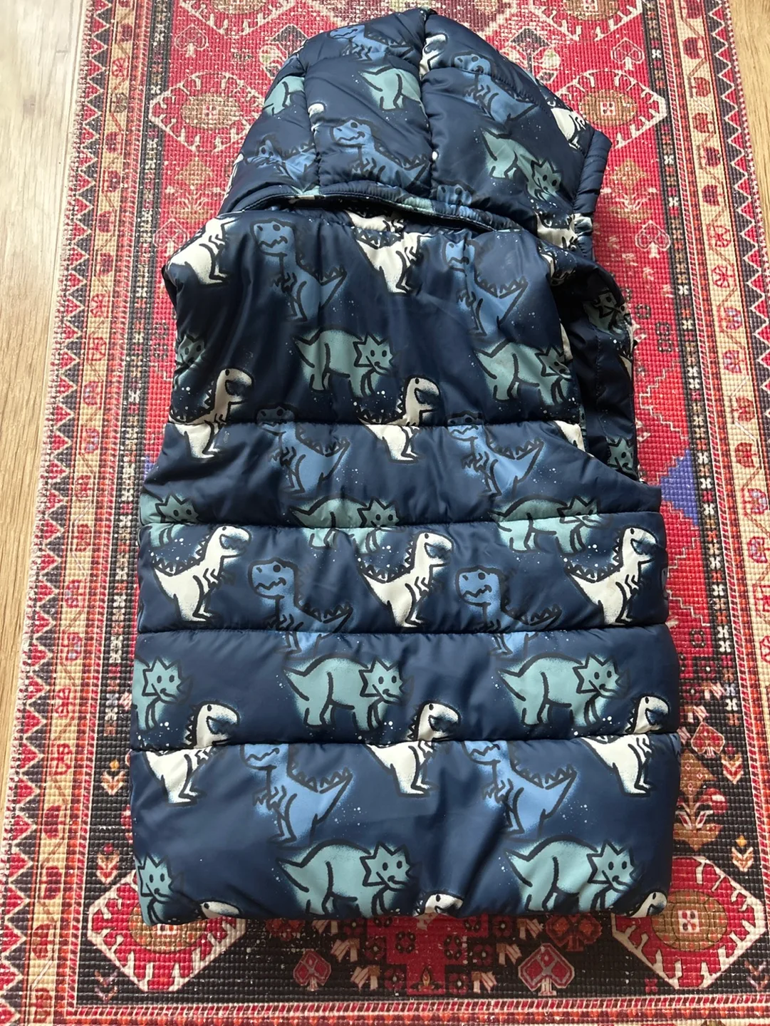 💚H&M Kids' Dinosaur Puffer Vest with Hood💚 image indicator(2)