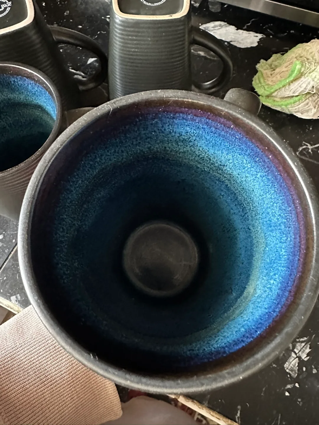 Set of Four Adriatic Blue Ceramic Mugs image indicator(4)