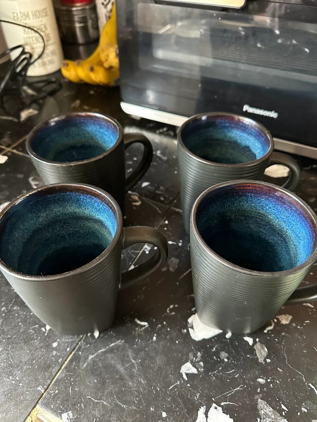 Set of Four Adriatic Blue Ceramic Mugs image indicator(2)