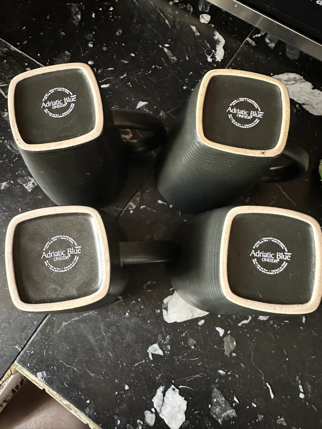 Set of Four Adriatic Blue Ceramic Mugs image indicator(3)