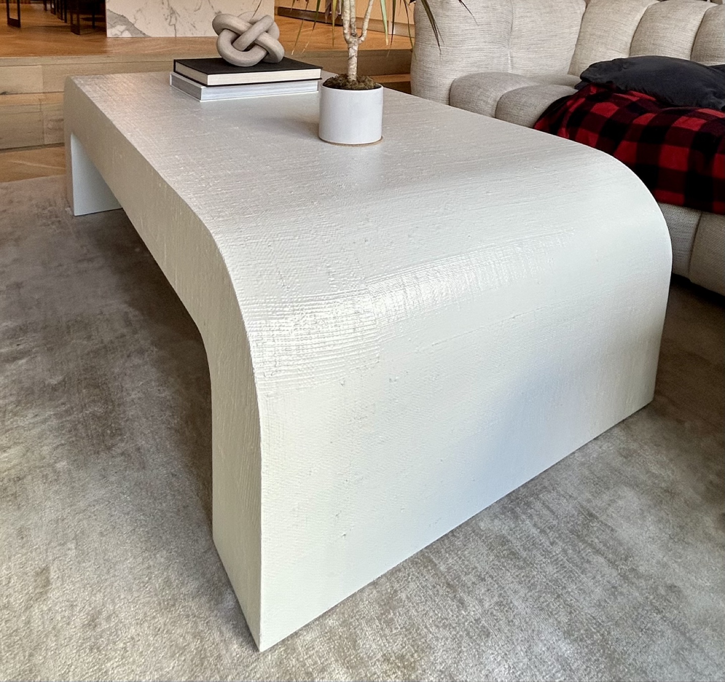 CB2 Sculptural White Coffee Table - photo 3