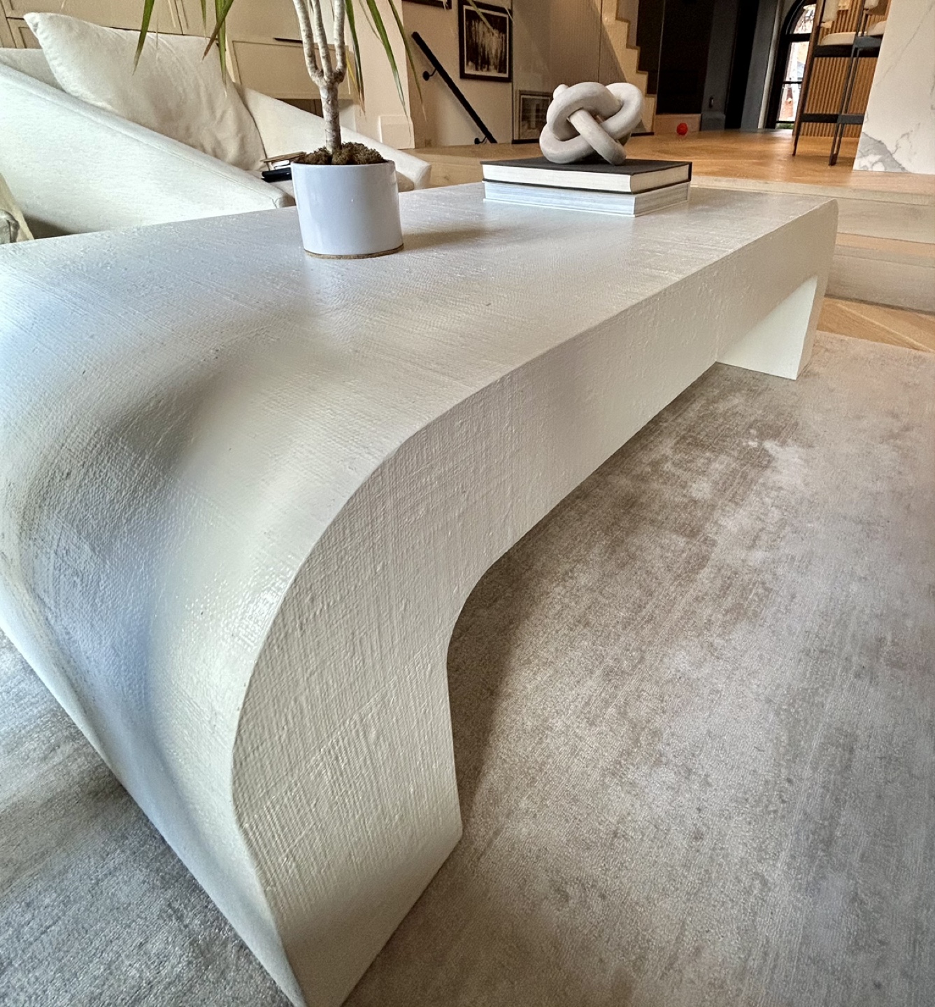 CB2 Sculptural White Coffee Table - photo 2