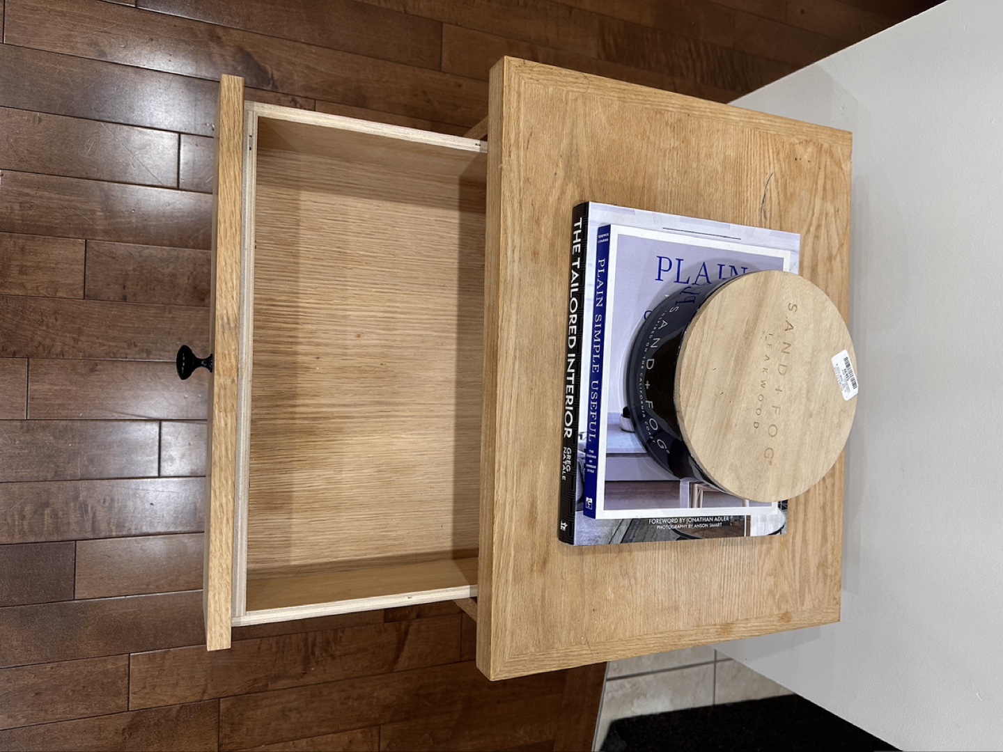 Solid Wood Nightstand with Drawer and Cabinet - photo 4