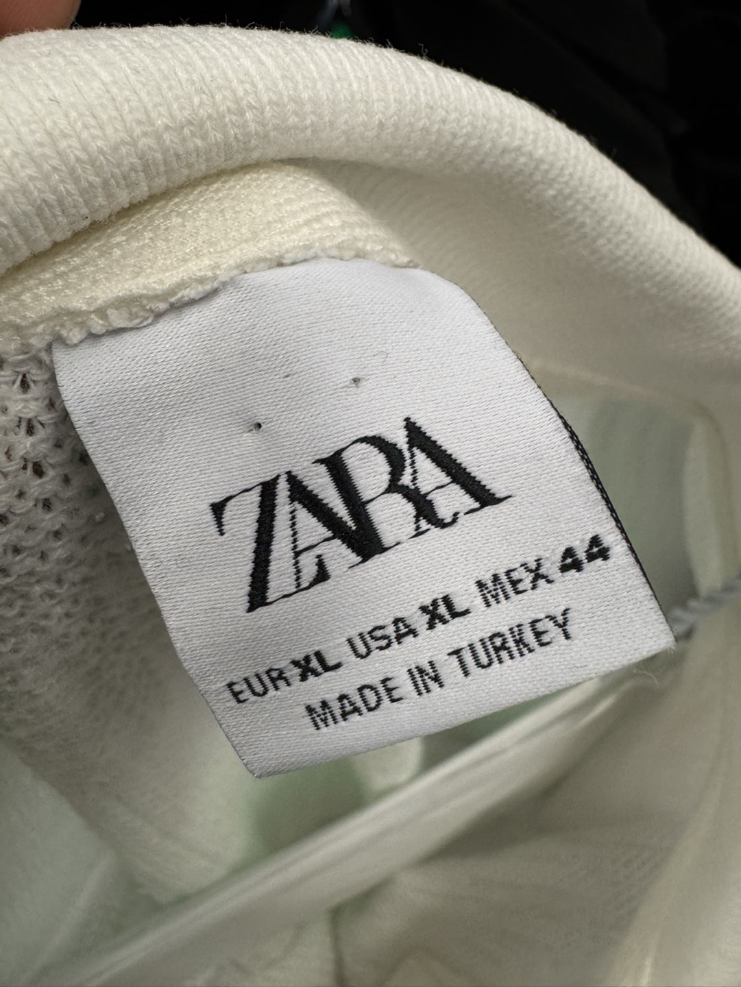 Zara Men's White Knit Polo Shirt - Size XL - photo 3