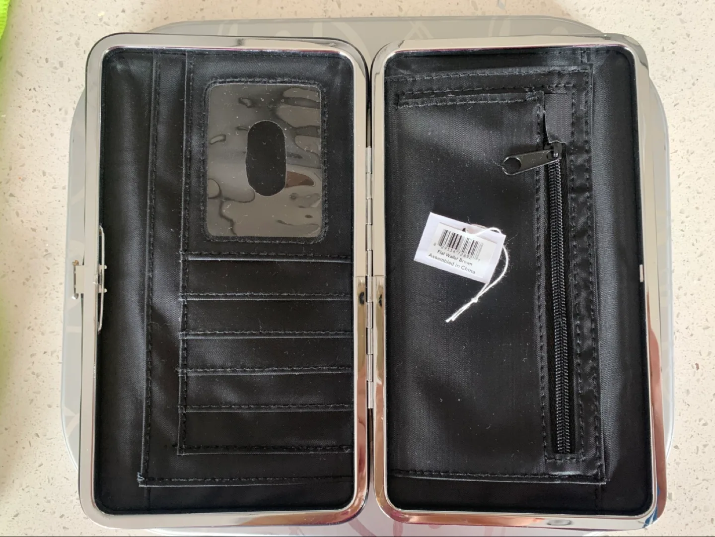 Brown Crocodile-Embossed Clutch Wallet, 'Best Mom' image indicator(2)