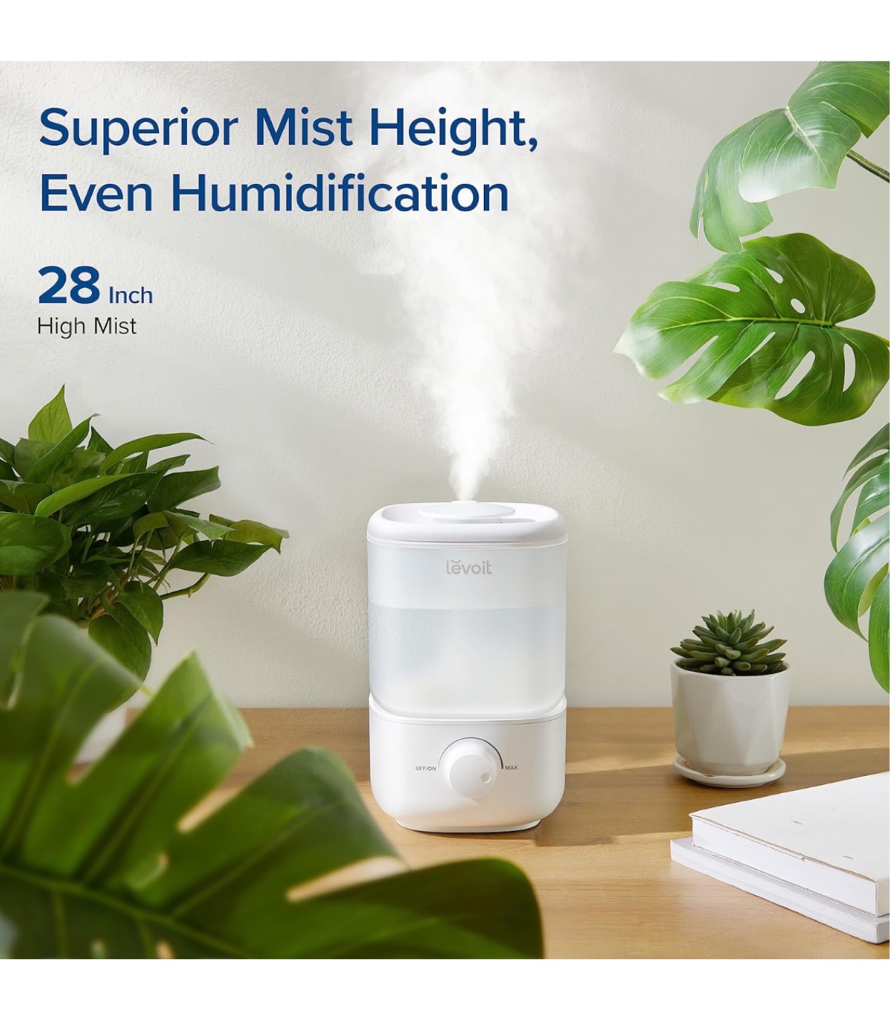 Levoit Top-Fill Humidifier - Whisper-Quiet Operation