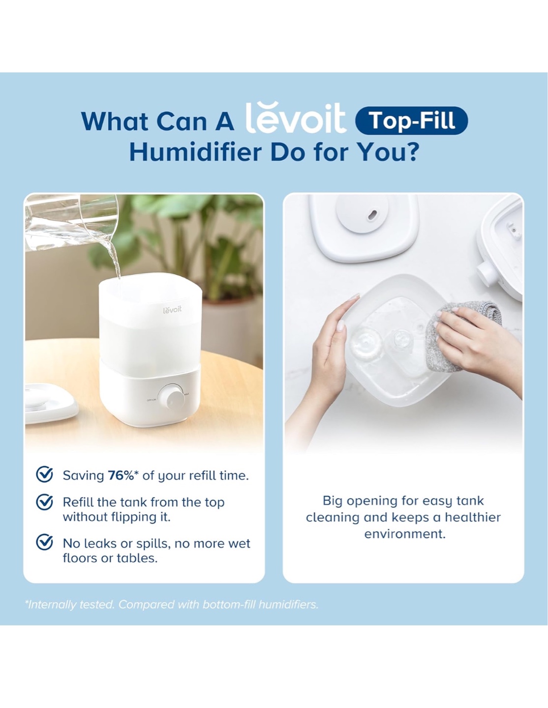 Levoit Top-Fill Humidifier - Whisper-Quiet Operation - photo 3