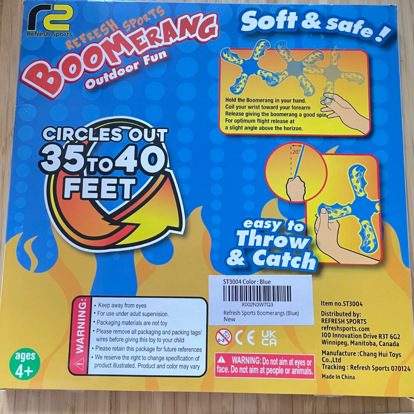 💚Refresh Sports Boomerang Blue Outdoor Fun Toy image indicator(2)