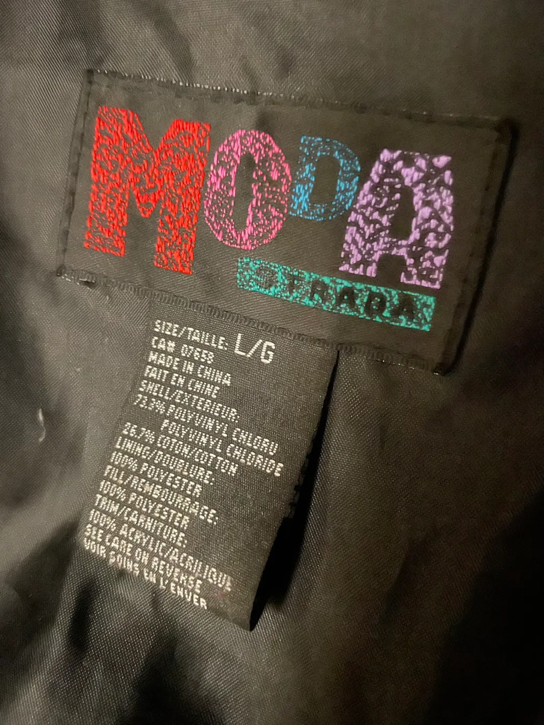 💚Women's Black Quilted Faux Leather Jacket with Faux Fur Trim image indicator(10)