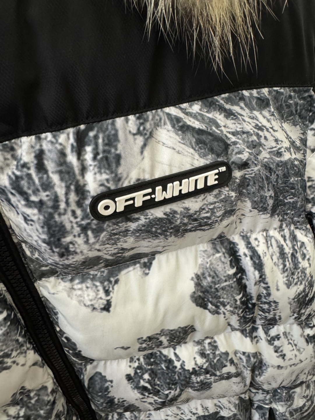 Off-White Mountain Print Puffer Jacket - photo 2