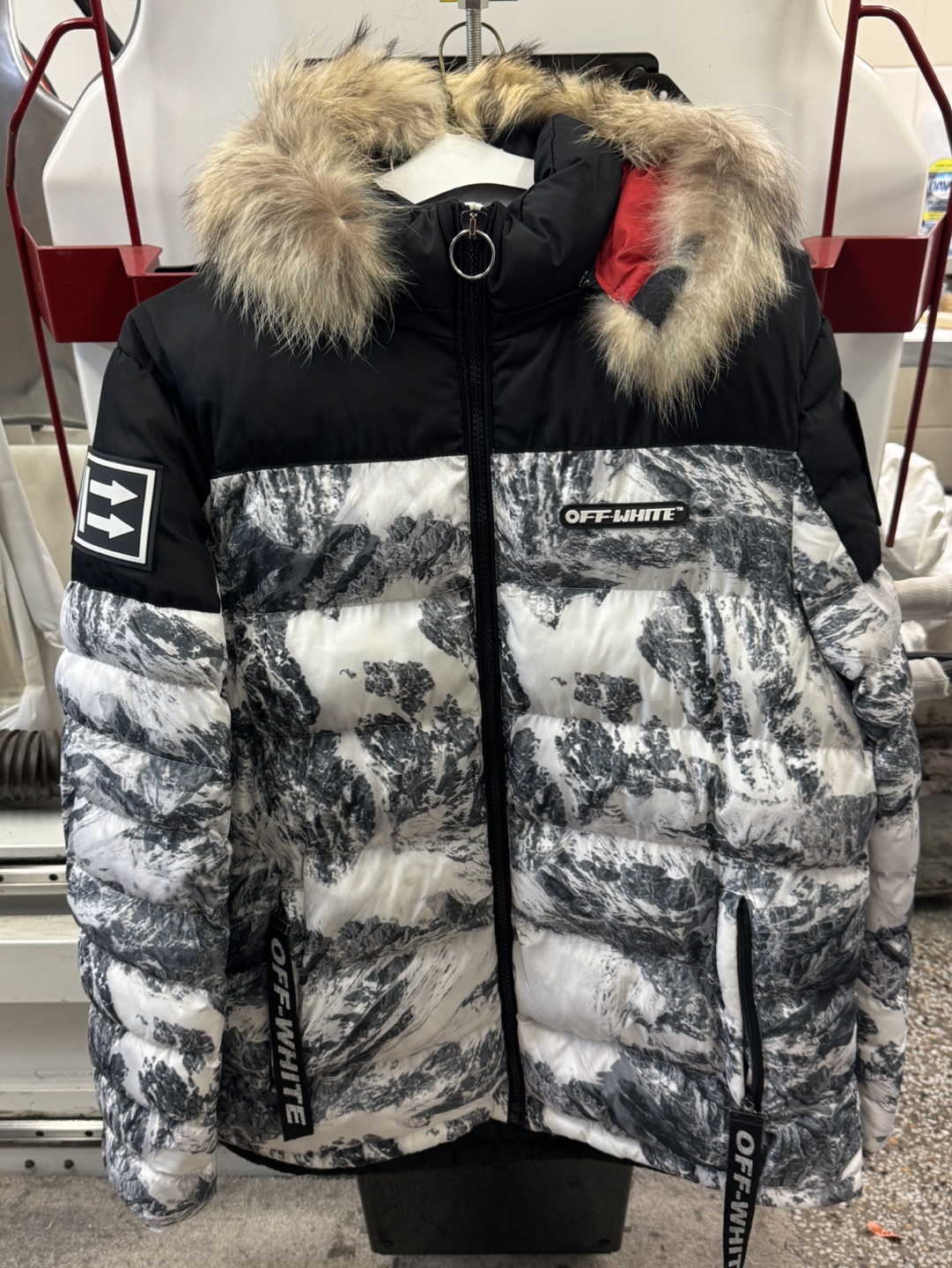 Off-White Mountain Print Puffer Jacket