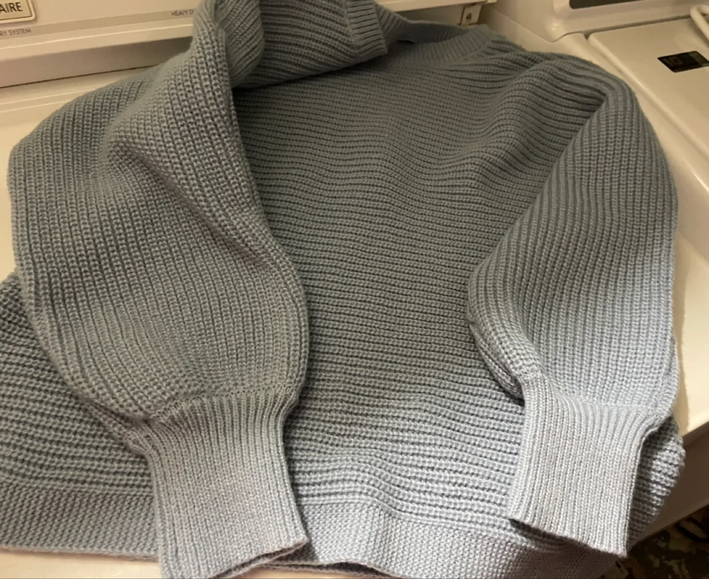 💚Blue/Grey Knitted Sweater with Button Detail image indicator(3)