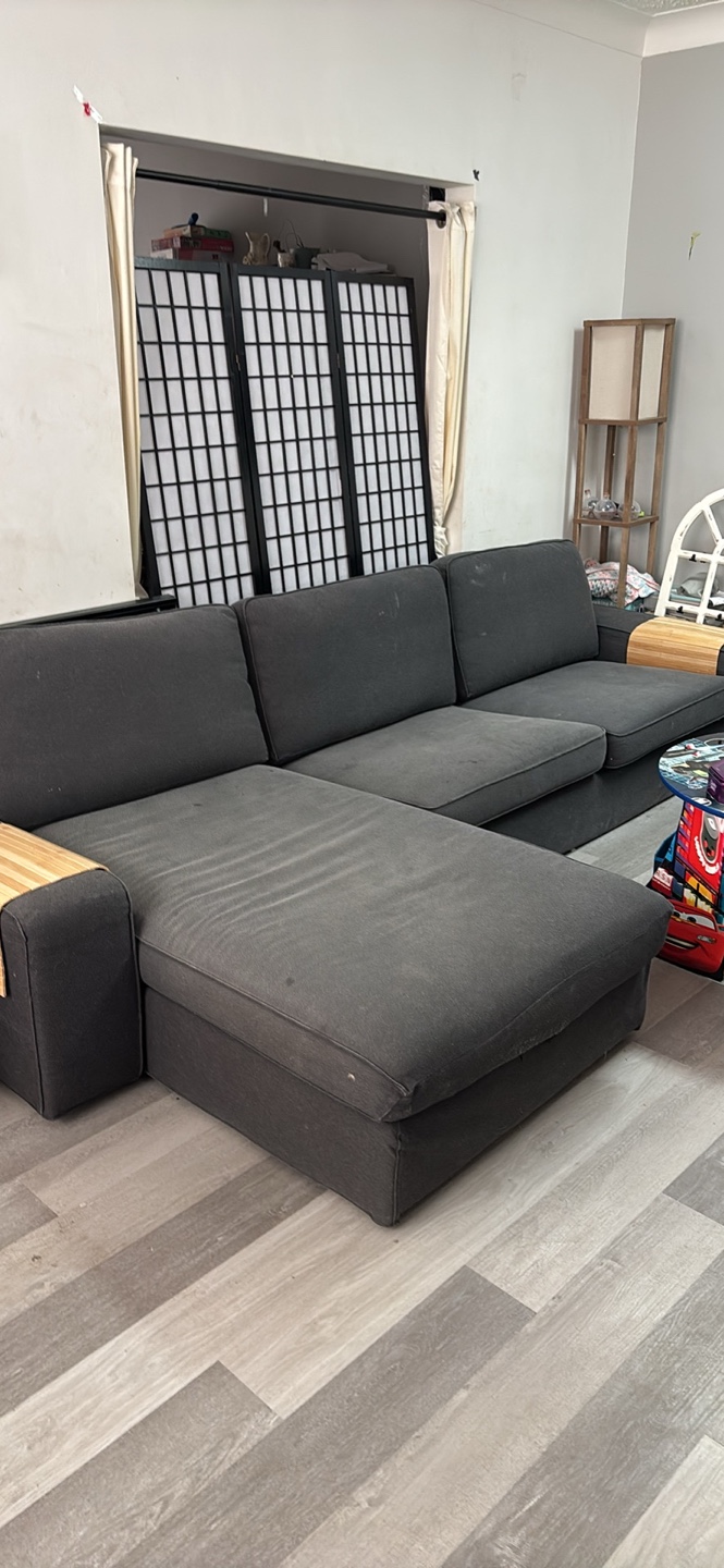 IKEA Grey Sectional Sofa - photo 2