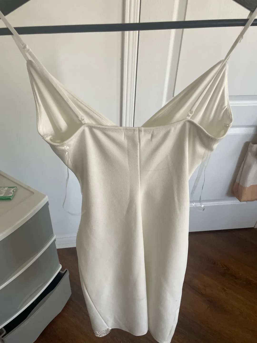 Emerald Sundae White Rhinestone Mini Dress image indicator(3)