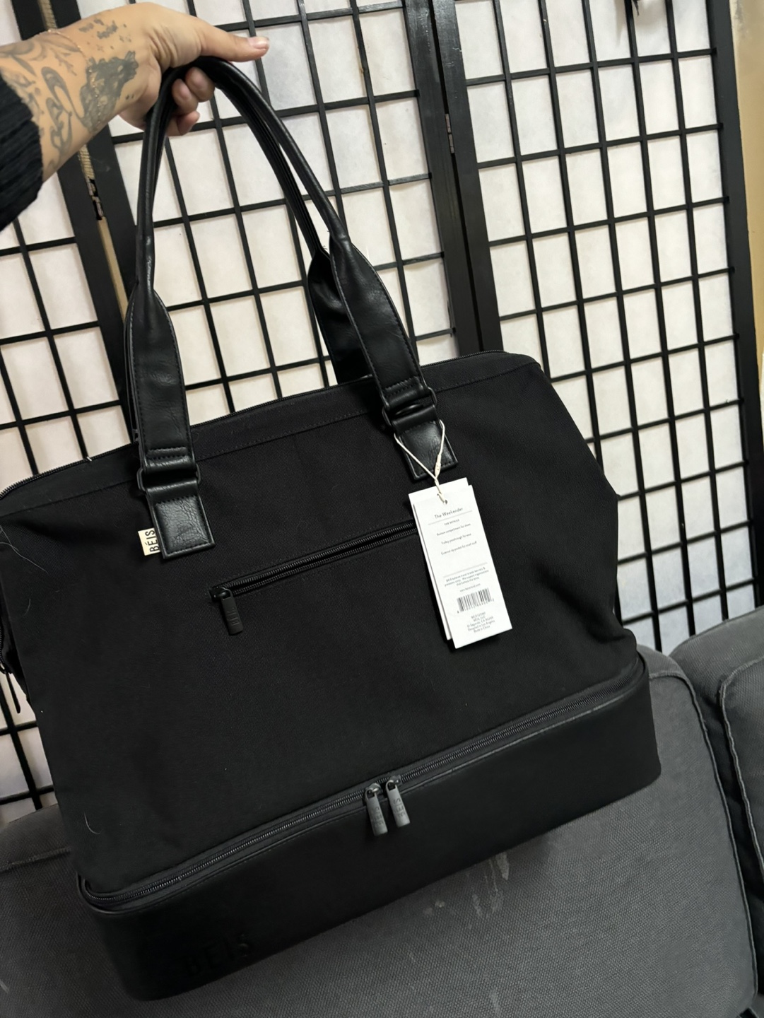 Beis -The Weekender Travel Bag - Black