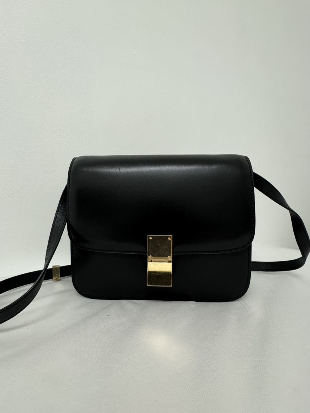 Black Leather Crossbody Bag