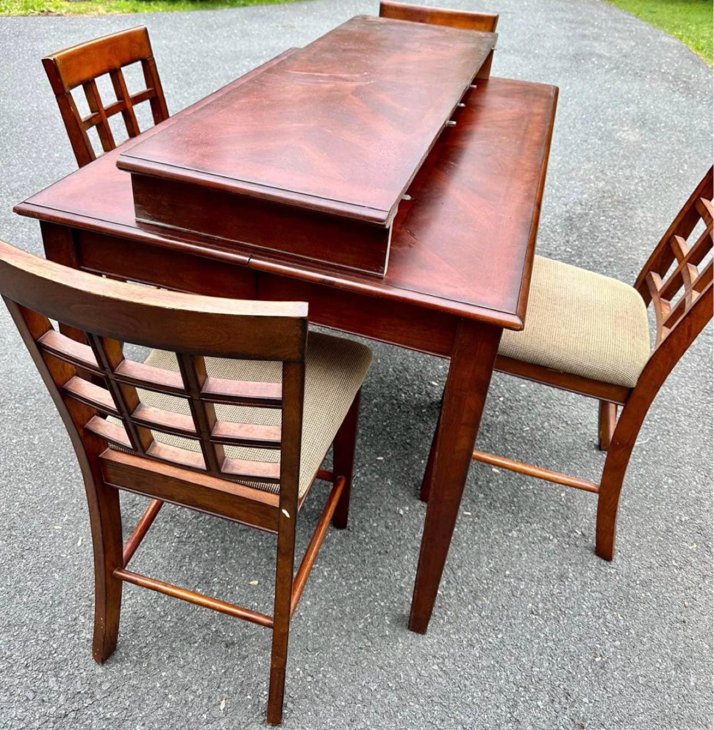 Wooden Table Set with Four Chairs - photo 3