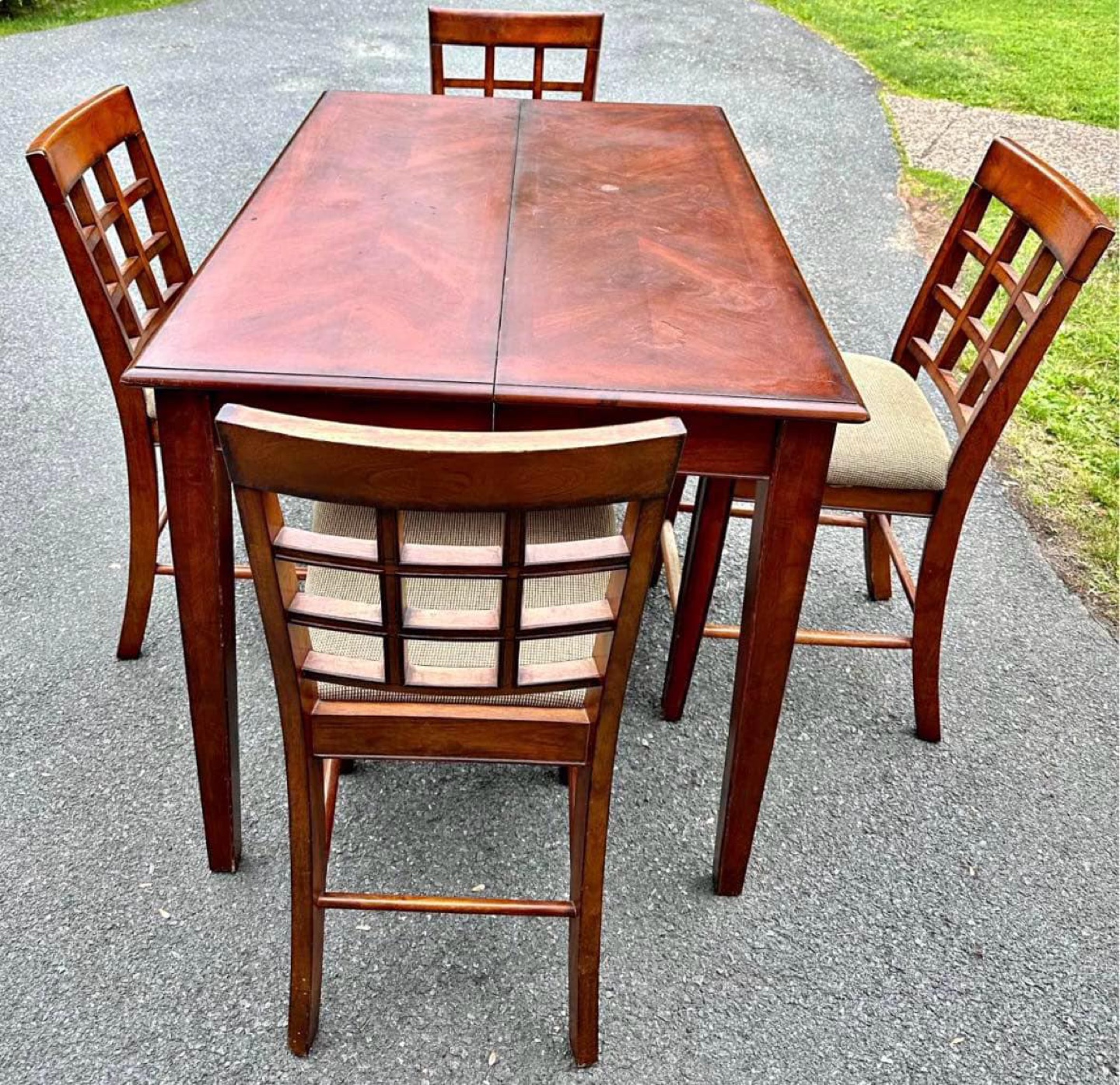 Wooden Table Set with Four Chairs - photo 2
