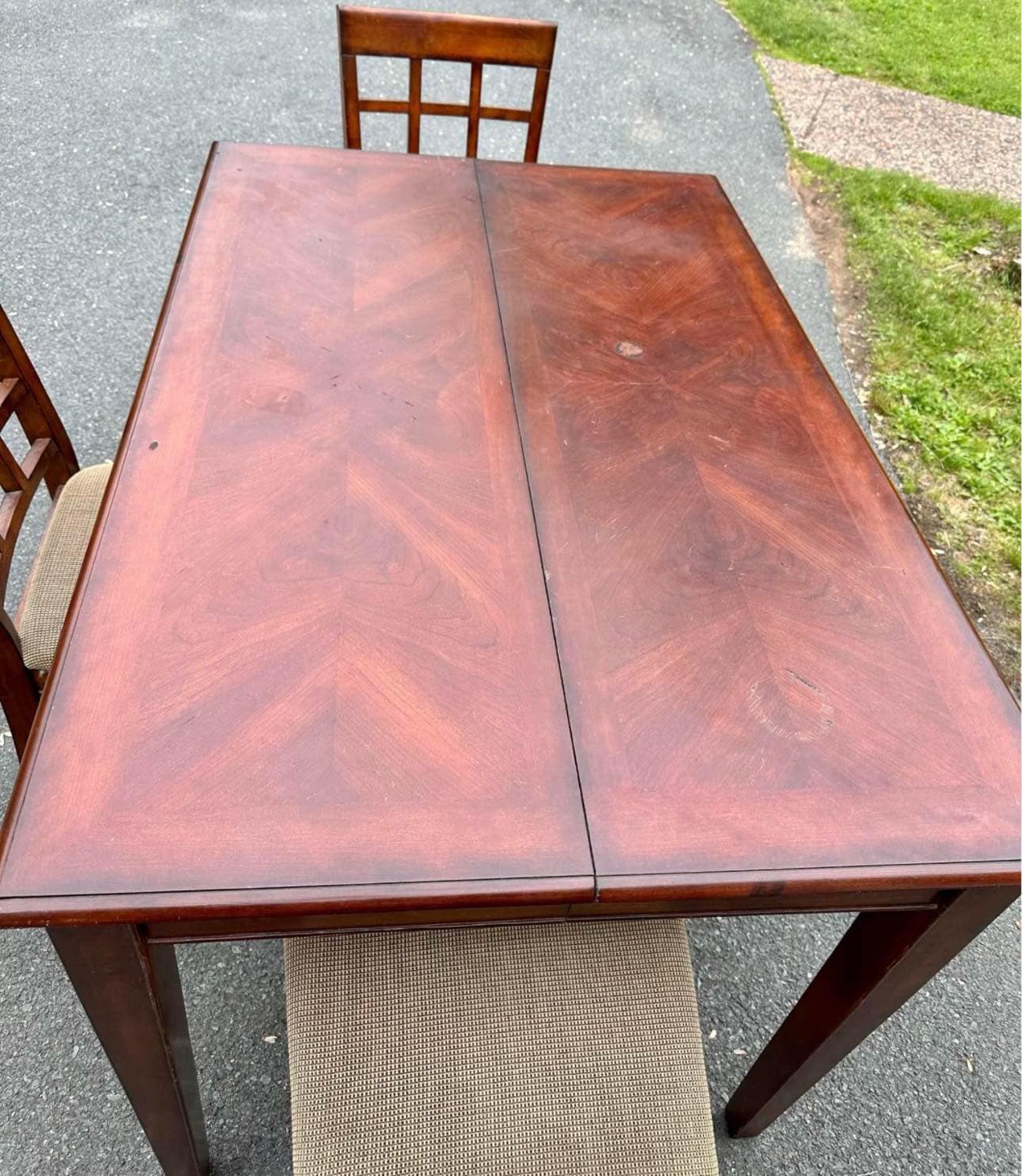 Wooden Table Set with Four Chairs