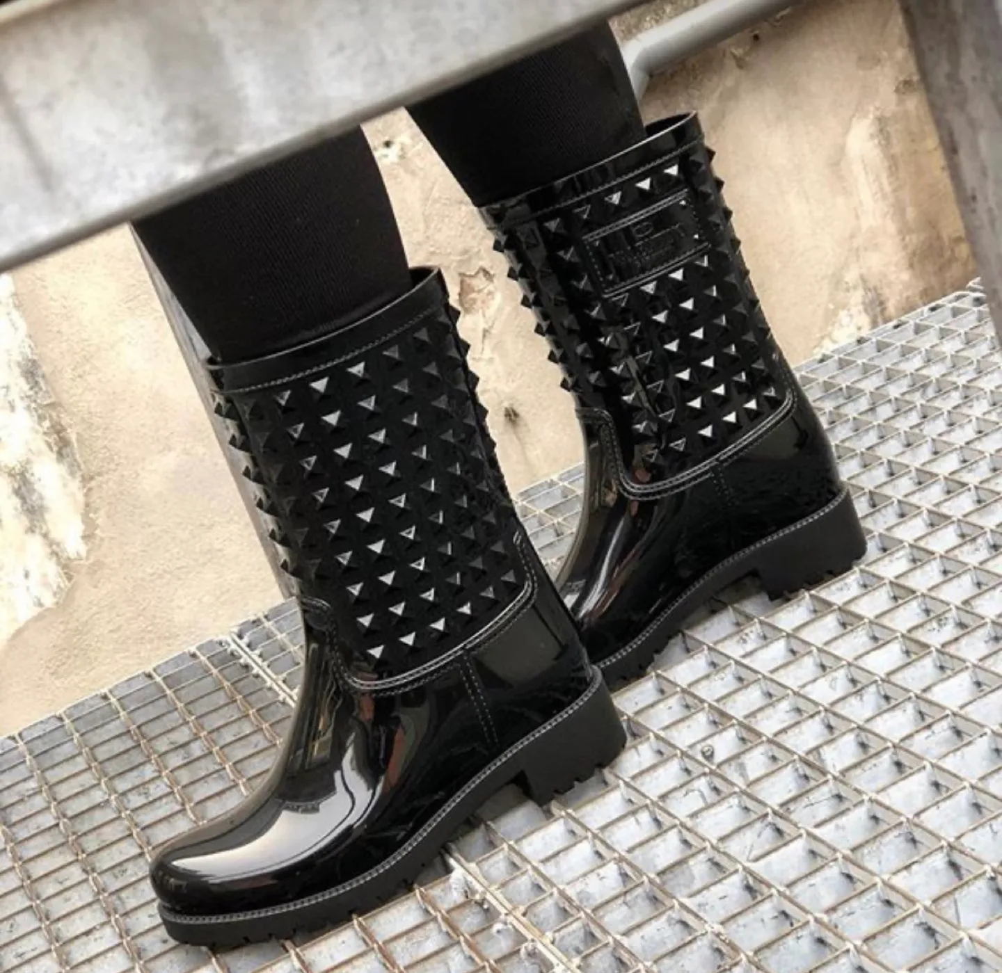 Valentino Garavani Studded Rain Boots 36 image indicator(6)
