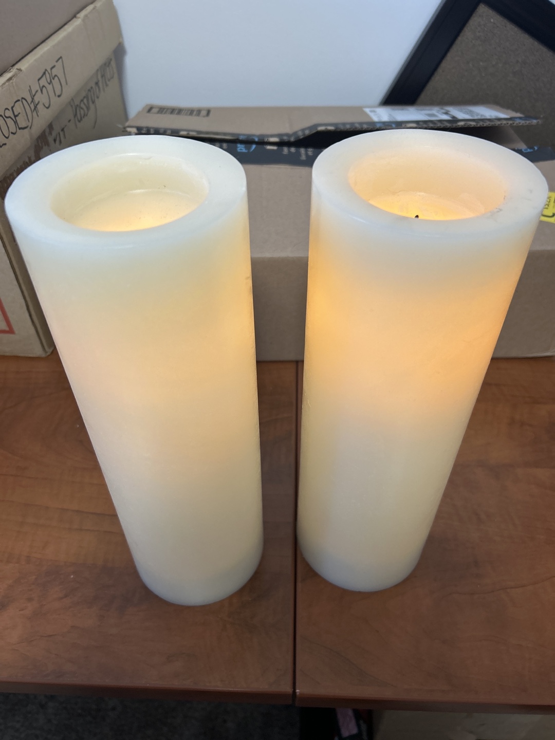 Pair of XL Battery-Operated Candles